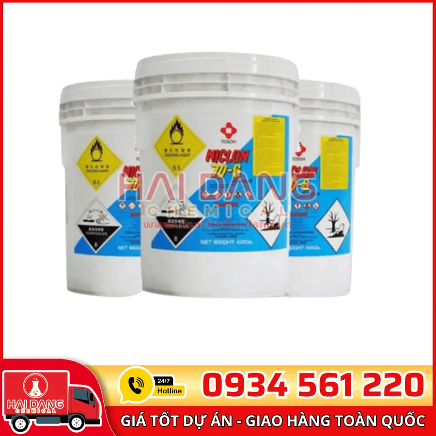 Chlorine Niclon 70% Ca(ClO)2 Nhật Bản Calcium Hypochlorite