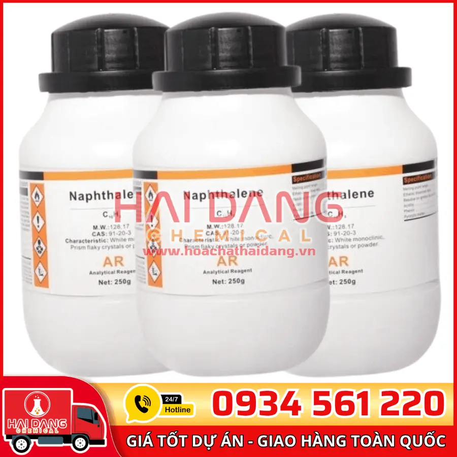 Naphthalen C₁₀H₈, lọ 500g - hãng Xilong