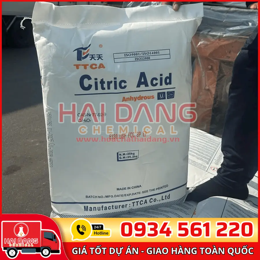 Acid Citric Anhydrous C6H8O7 Trung Quốc