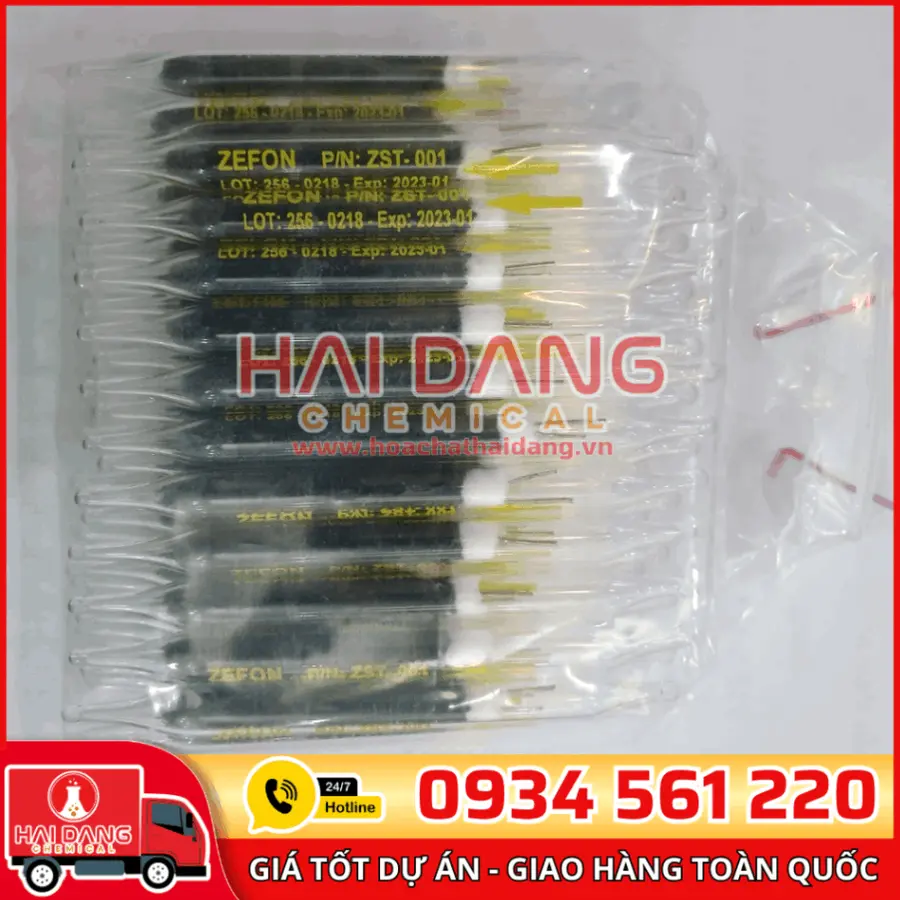 Ống hấp thụ nhồi than hoạt tính - Charcoal Sorbent Tube, 8x110mm, 400/200mg, 1000/bx hãng Zefon, Mỹ