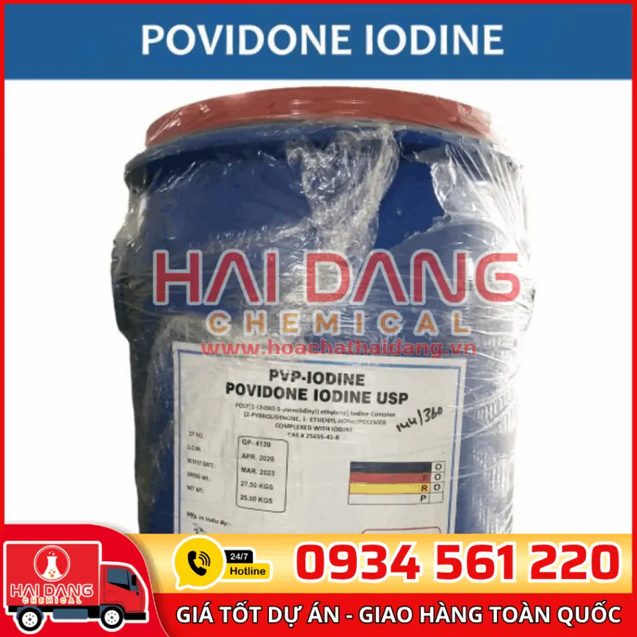 Pvp Iodine Glide Ấn Độ Thùng 25 Kg