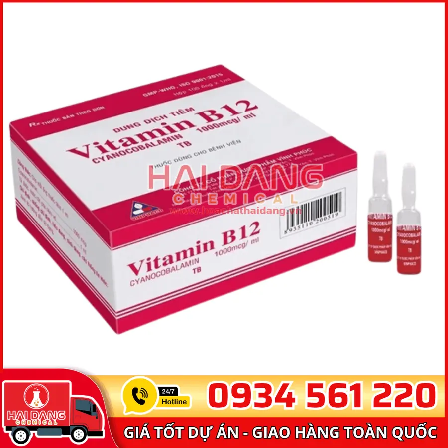 Vitamin B12 Cyanocobalamin Trung Quốc – Dạng Bột Tinh Khiết