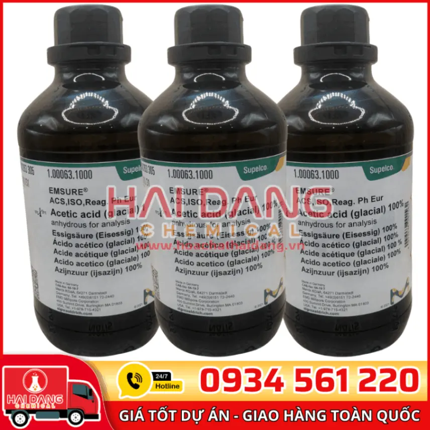 Acetic Acid (Glacial) 100% lọ 1L - Merck
