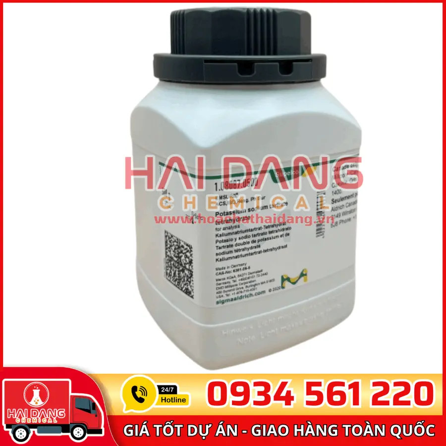Potassium Sodium Tartrate Tetrahydrate, lọ 500g – Merck
