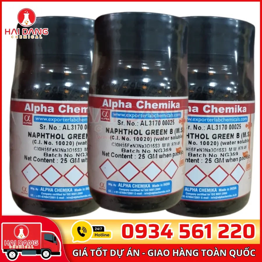 Naphthol Green B  lọ 25g, hãng Alpha Chemika