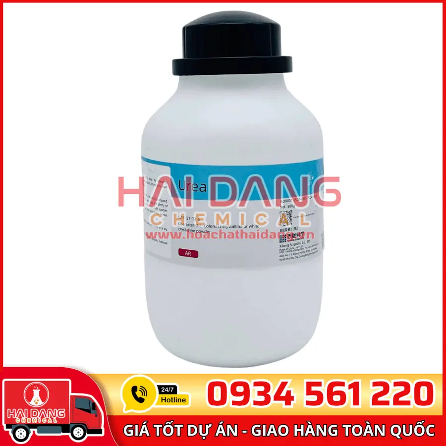 Urea (Urê)  CO(NH₂)₂, lọ 500g - hãng Xilong