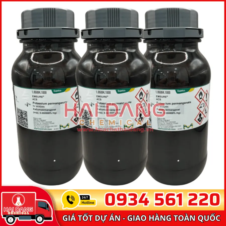 Potassium Permanganate for analysis (max. 0.000005% Hg) lọ 1kg – Merck