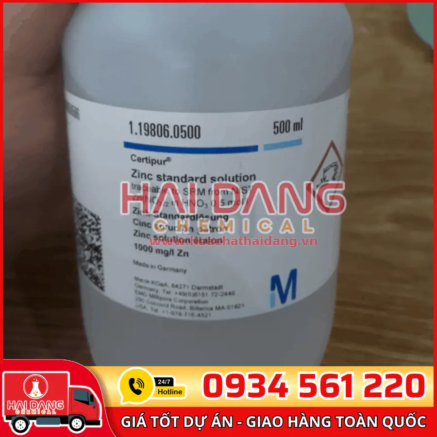 Dung dịch chuẩn Kẽm (Zn) 1000 mg/L lọ 500ml – Merck