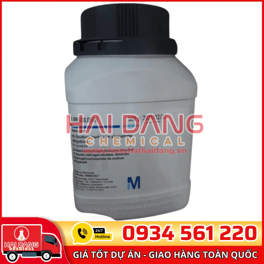 Di-Sodium Hydrogen Phosphate Dihydrate lọ 500g - Merck