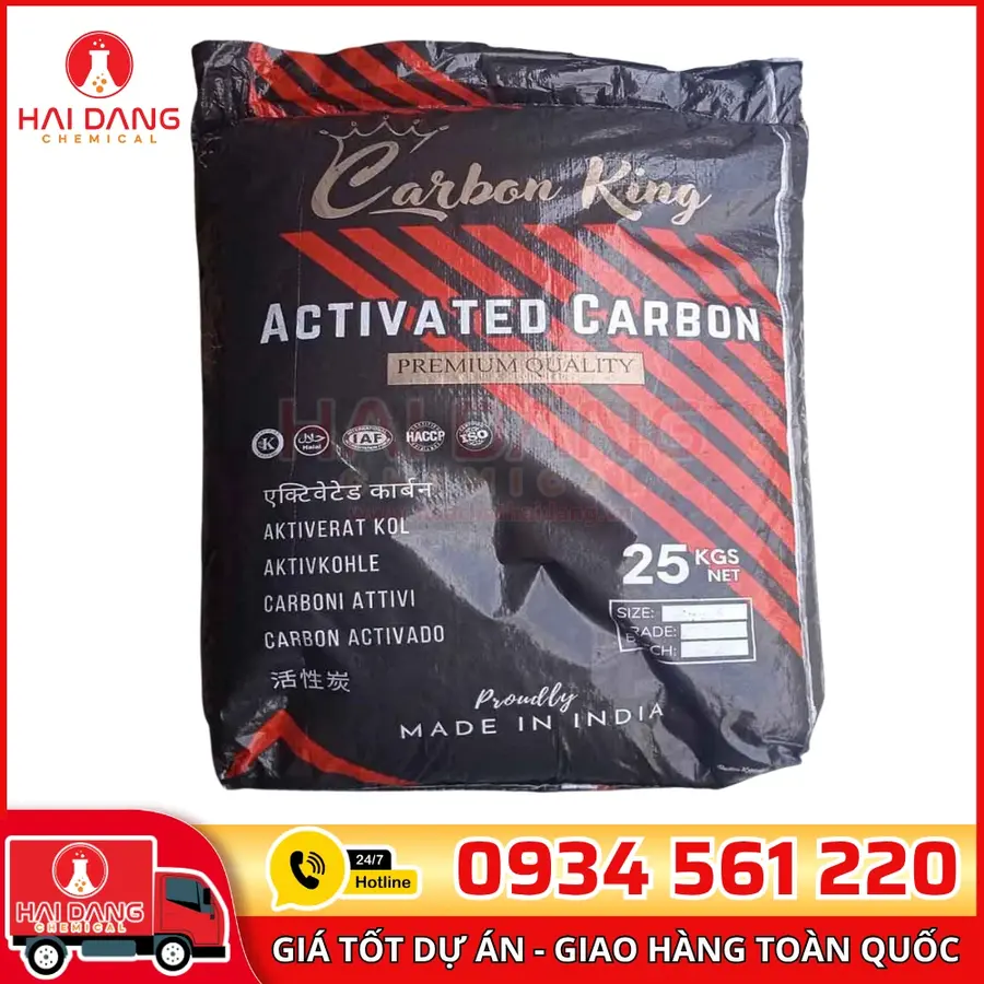 Than Hoạt Tính Hạt CKB Iodine 500 Ấn Độ Bao 25kg