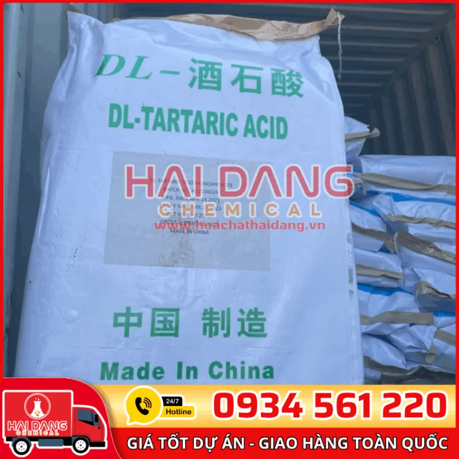 Acid Tartaric Trung Quốc Bao 25kg