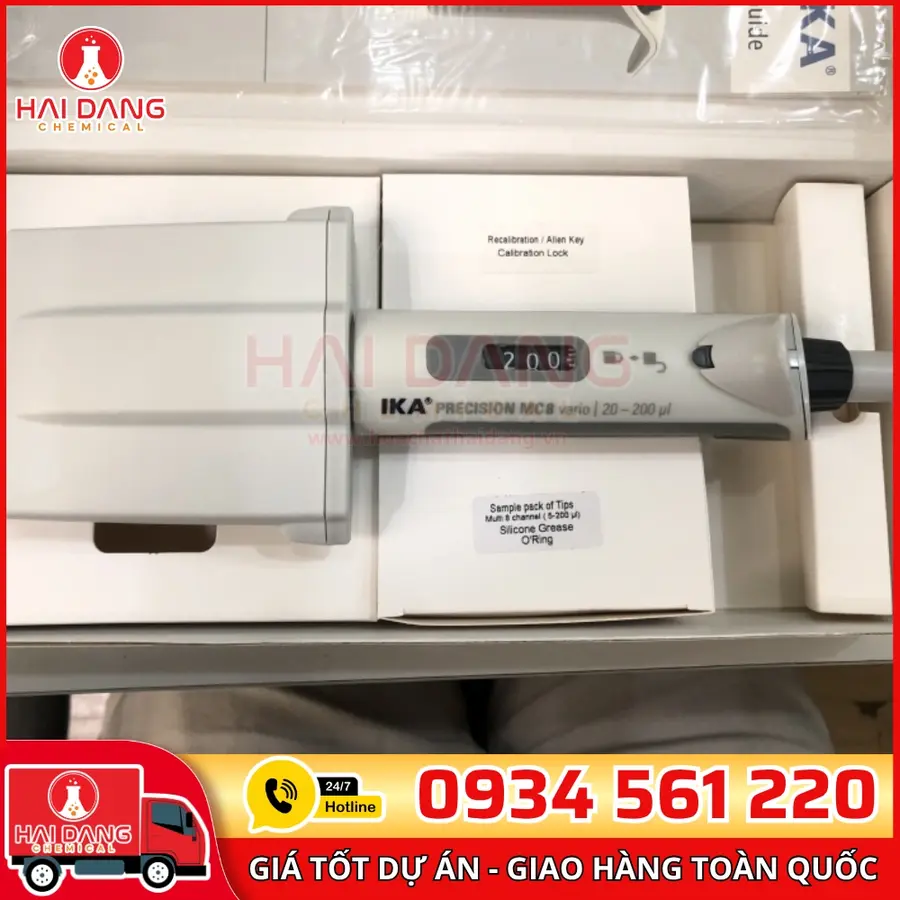 Micropipet 8 Kênh 20–200 µL – Hãng IKA – Đức