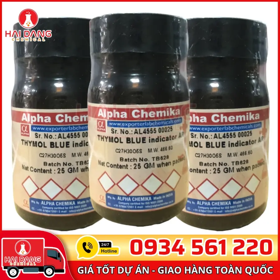 Thymol Blue Indicator  lọ 25g, hãng Alpha Chemika