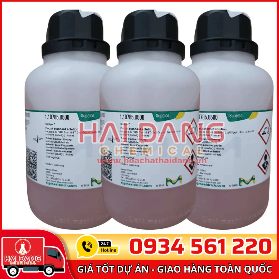 Dung dịch chuẩn Coban (Cobalt) 1000 mg/L lọ 500ml - Merck