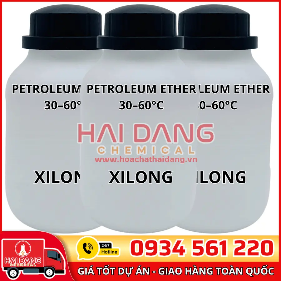 Petroleum Ether 30–60°C, lọ 500g - hãng Xilong