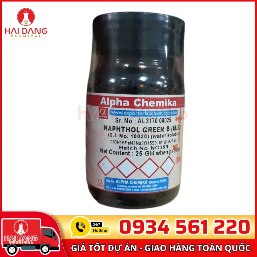 Naphthol Green B  lọ 25g, hãng Alpha Chemika