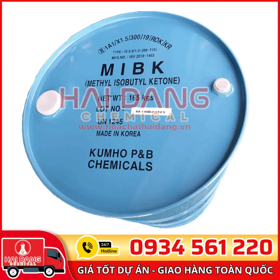 Dung Môi Methyl Isobutyl Ketone (MIBK) C₆H₁₂O Hàn Quốc Phuy 165kg