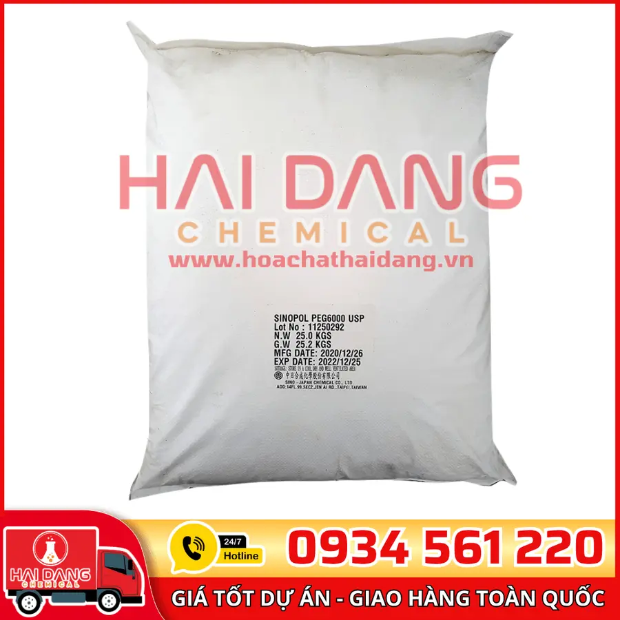 PEG 6000 Ấn Độ – Tá Dược Dạng Rắn Dùng Trong Dược Phẩm