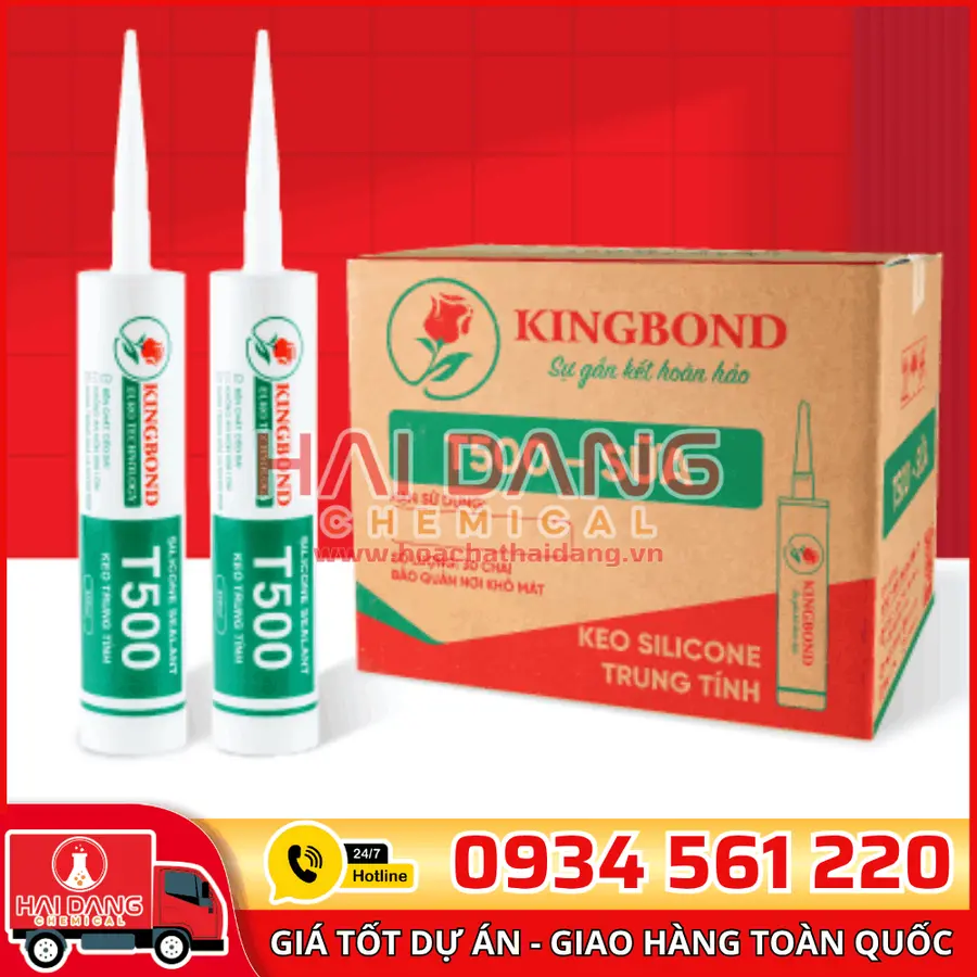 Kingbond Silicone – Keo Trám Khe, Dán Gạch, Chống Thấm Mạnh Mẽ