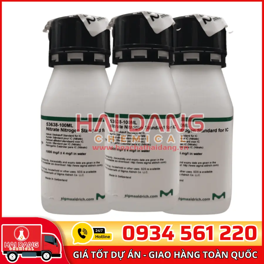 Dung dịch chuẩn IC – NO₃-N 1000 mg/L – lọ 100 ml, hãng Sigma