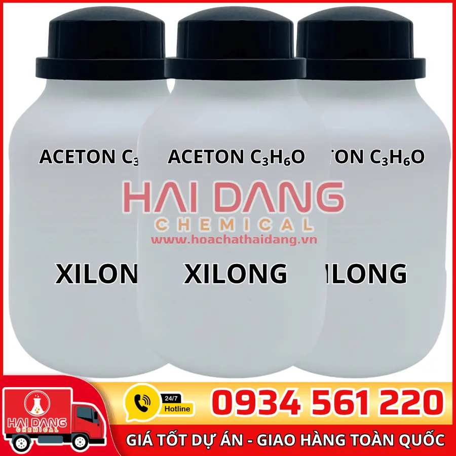 Aceton C₃H₆O, lọ 500g - hãng Xilong