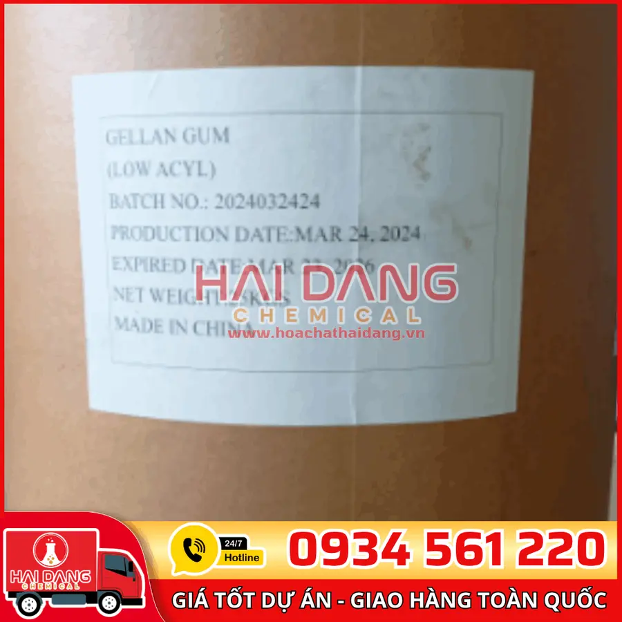 Gellan Gum Trung Quốc Thùng 25kg