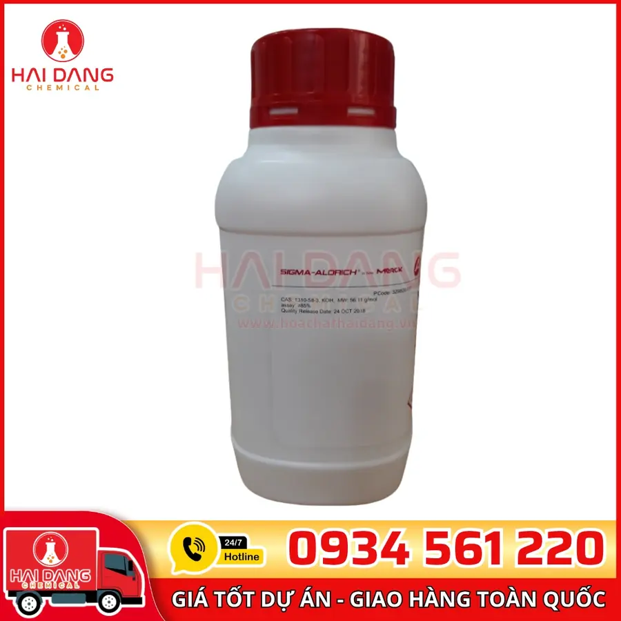 Potassium Hydroxide lọ 1kg, hãng Sigma