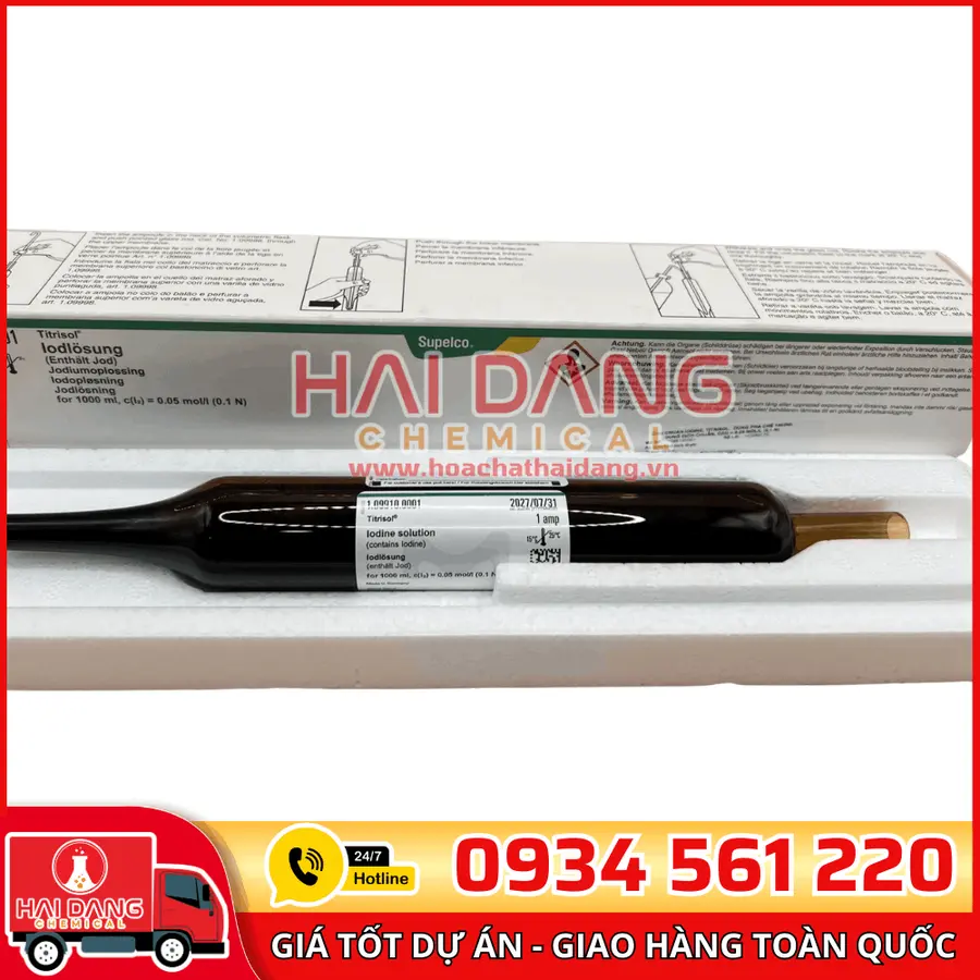Ống chuẩn Iodine 0,05 mol/L (0,1N) – Merck