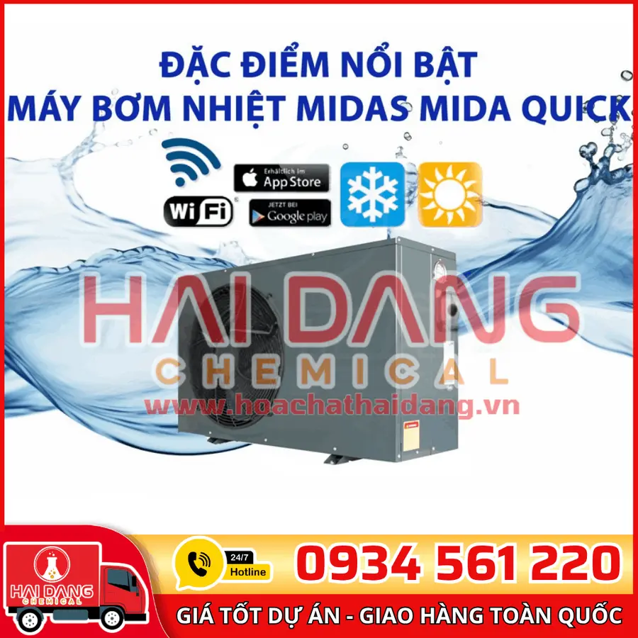 Máy Bơm Nhiệt Bể Bơi MIDA.QUICK Tiết Kiệm Năng Lượng