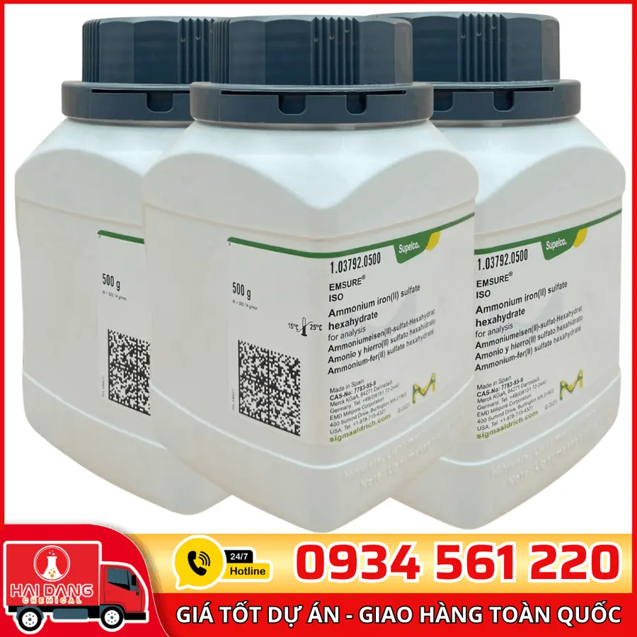 Ammonium iron(II) sulfate hexahydrate (Muối Mohr) lọ 1kg - Merck