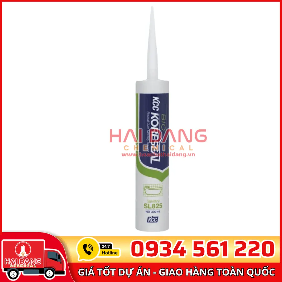 Keo Silicone KCC SL825 – Chống Rêu Mốc, Trám Khe Phòng Tắm Hiệu Quả