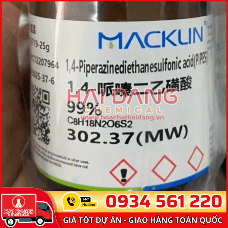 1,4-Piperazinediethanesulfonic acid(PIPES) 25g – Macklin