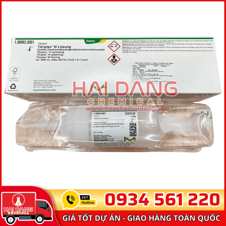 Ống chuẩn EDTA 0.1 mol/L – Merck