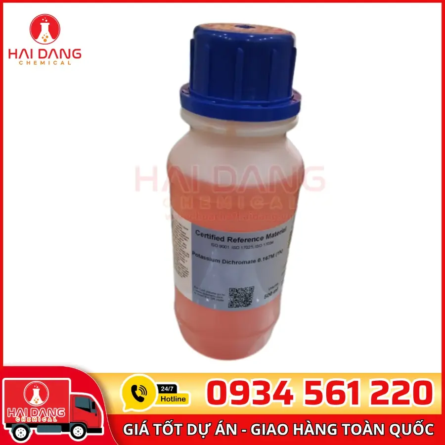 Dung Dịch Chuẩn K2Cr2O7 0.1N (1/60M) 500ml CPAchem