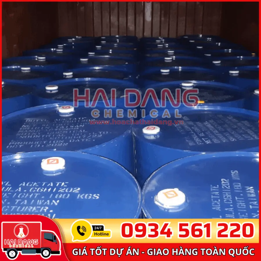 Dung Môi Butyl Acetate Taiwan C₆H₁₂O₂ Phuy 180 Kg