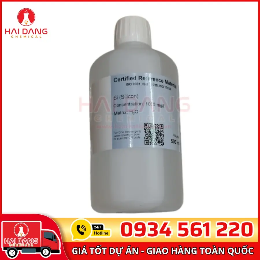 Silicon Si 1gL 500ml Dung Dịch Chuẩn ICP Phân Tích CPAchem