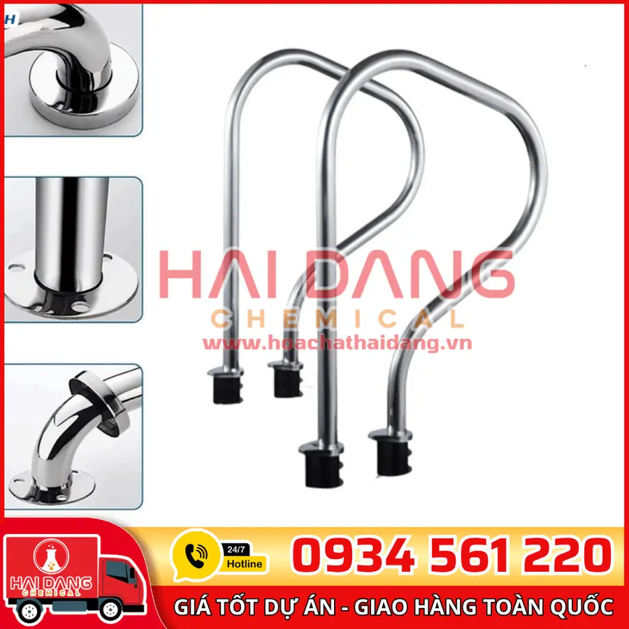 Tay Vịn Hồ Bơi Emaux ARV Inox 304 Nhập Khẩu Cao Cấp