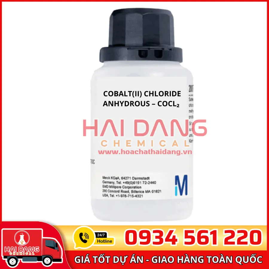 Cobalt(II) chloride anhydrous – CoCl₂ lọ 500g - Merck