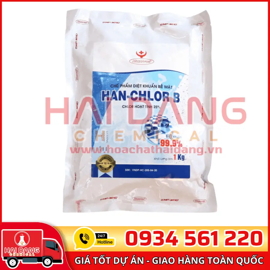 Cloramin B C6H5SO2NClNa.3H2O Việt Nam