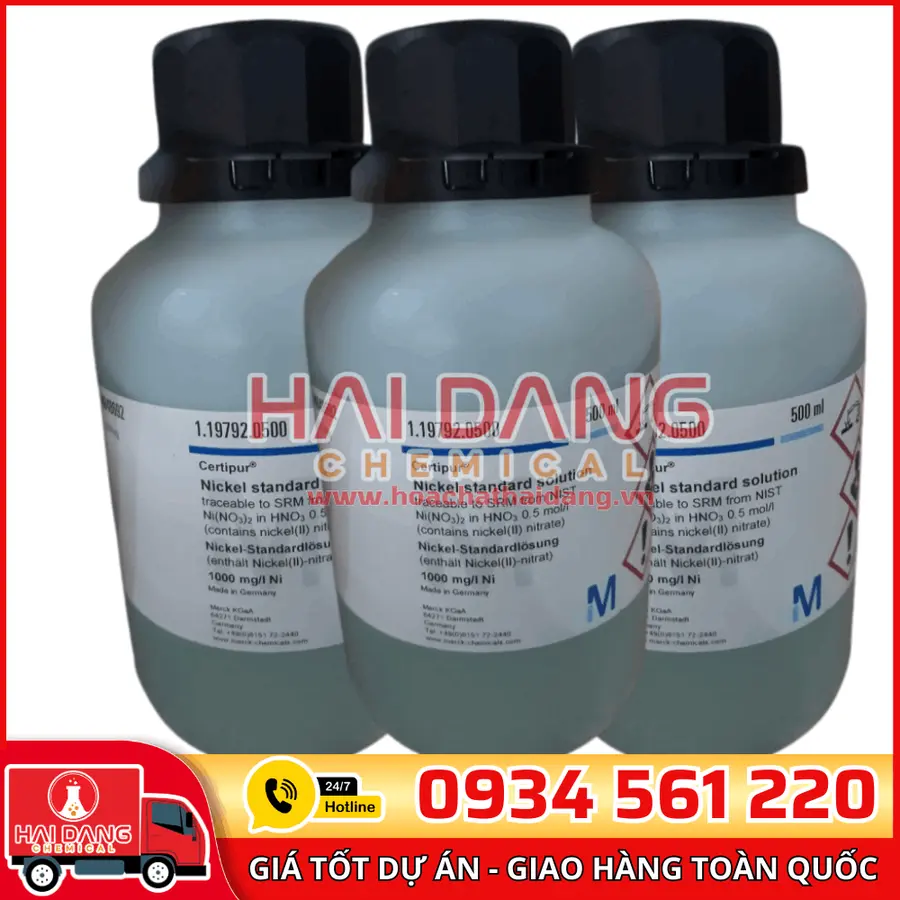 Dung dịch chuẩn Niken (Ni) 1000 mg/L lọ 500ml – Merck