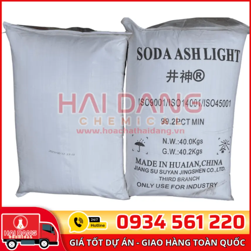 Sodium Carbonate Na2CO3 (Soda Ash Light) Huaian 99% Trung Quốc