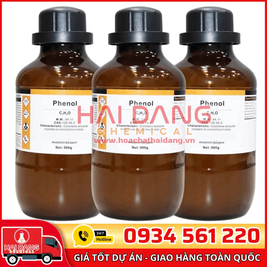 Phenol C₆H₅OH, lọ 500g - hãng Xilong