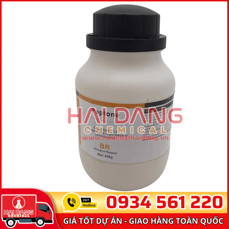 Peptone, lọ 500g - hãng Xilong