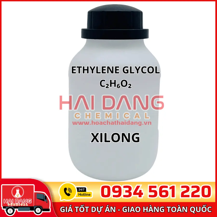 Ethylene Glycol C₂H₆O₂, lọ 500g - hãng Xilong