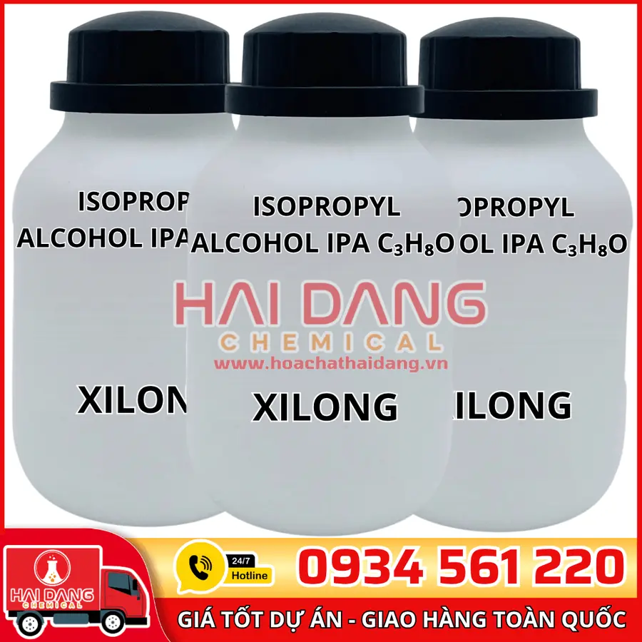 Isopropyl alcohol IPA C₃H₈O, lọ 500g - hãng Xilong