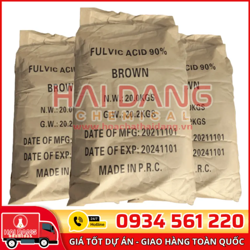 Acid Fulvic 90% C14H12O8 Trung Quốc