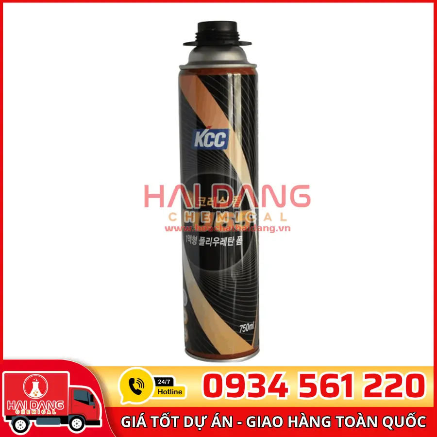 Keo Bọt Nở Chống Cháy PU Foam KCC PU65 750ml – An Toàn & Hiệu Quả
