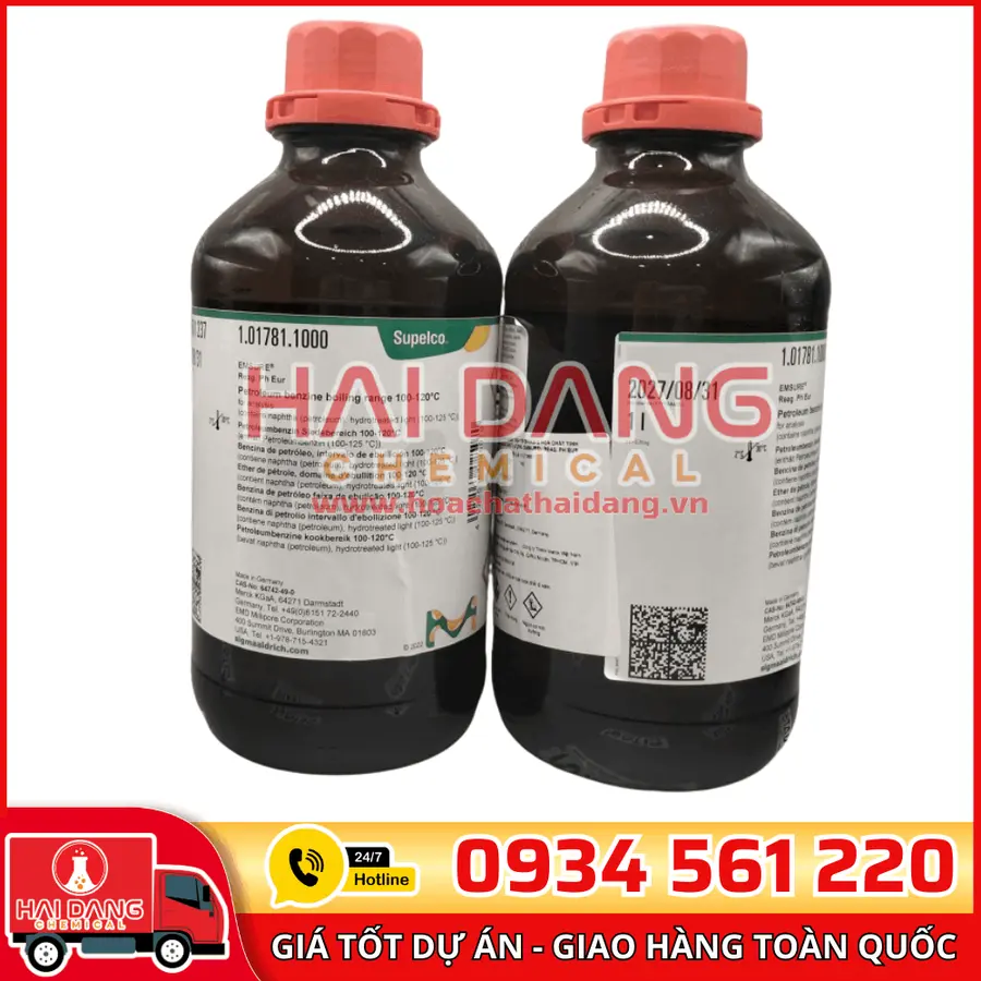 Petroleum Benzine (boiling range 100–120°C), lọ 1L – Merck