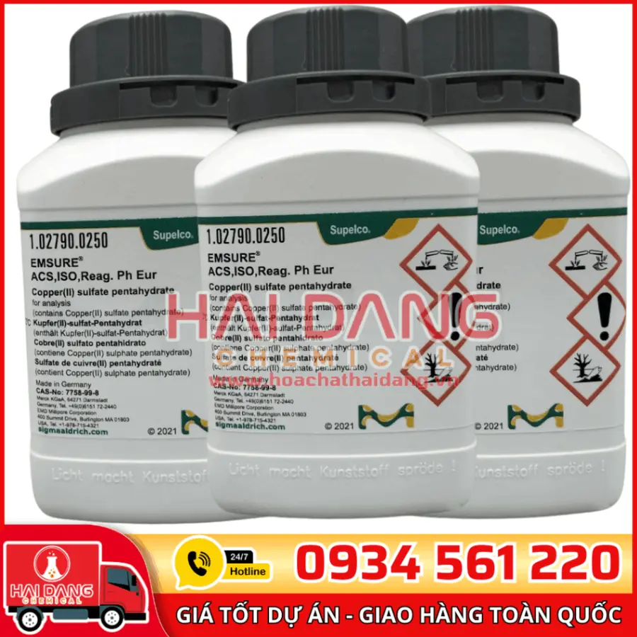 Copper(II) Sulfate Pentahydrate lọ 250g - Merck