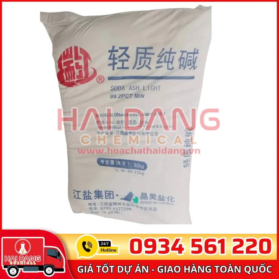 Soda Ash Light 99% Na2CO3 Trung Quốc